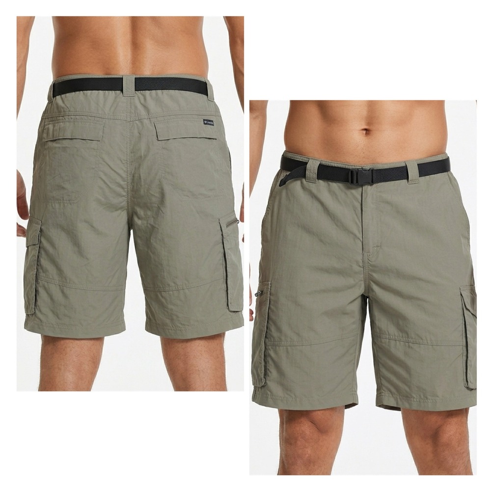 Columbia Silver Ridge Cargo Shorts Mens 42 Beige Khaki Hiking Fishing XM0097